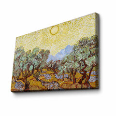 Reproduktsioon Olive Trees with Yellow Sky and Sun hind ja info | Seinapildid | kaup24.ee