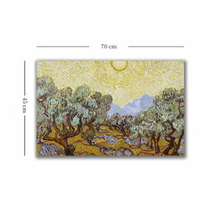 Reproduktsioon Olive Trees with Yellow Sky and Sun hind ja info | Seinapildid | kaup24.ee