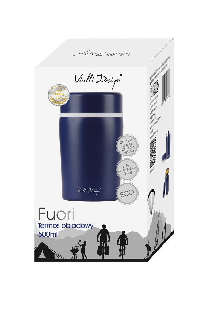 Toidutermos Vialli Design Fuori, 500 ml, tumesinine hind ja info | Termosed, termostassid | kaup24.ee