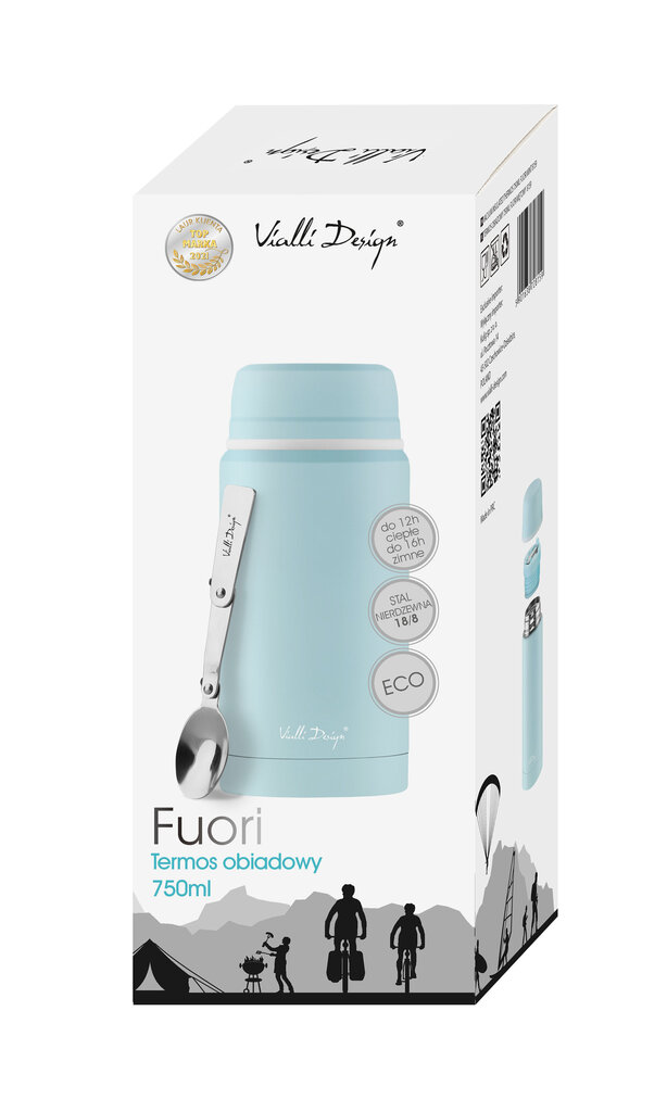 Toidutermos Vialli Design Fuori, 750 ml, piparmünt цена и информация | Termosed, termostassid | kaup24.ee