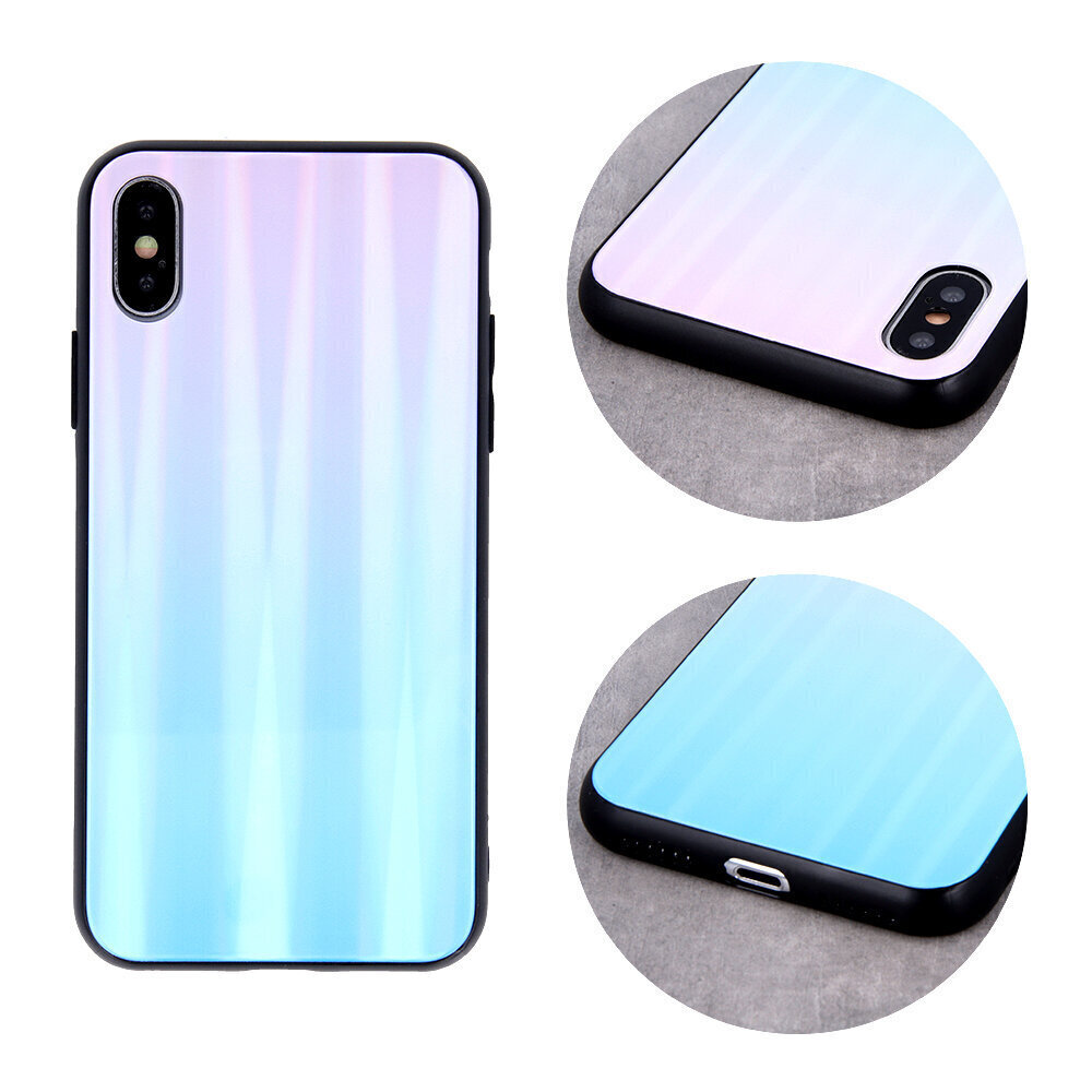 Aurora Glass case, sobib iPhone 12 / 12 Pro 6.1, sinine/roosa цена и информация | Telefoni kaaned, ümbrised | kaup24.ee