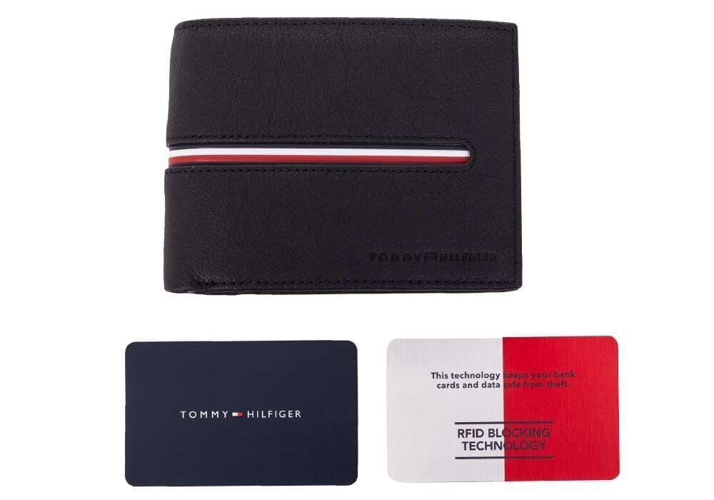 Meeste rahakott TOMMY HILFIGER TH DOWNTOWN CC AND COIN, must AM0AM07294 BDS hind ja info | Meeste rahakotid | kaup24.ee