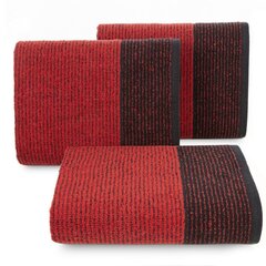 Rätik Leon, 50x90 cm, must/punane hind ja info | Rätikud, saunalinad | kaup24.ee