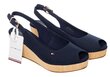 Naiste sandaalid Tommy Hilfiger ICONIC ELBA SLING BACK WEDGE NAVY FW0FW04788 DW5 15289 цена и информация | Naiste sandaalid | kaup24.ee