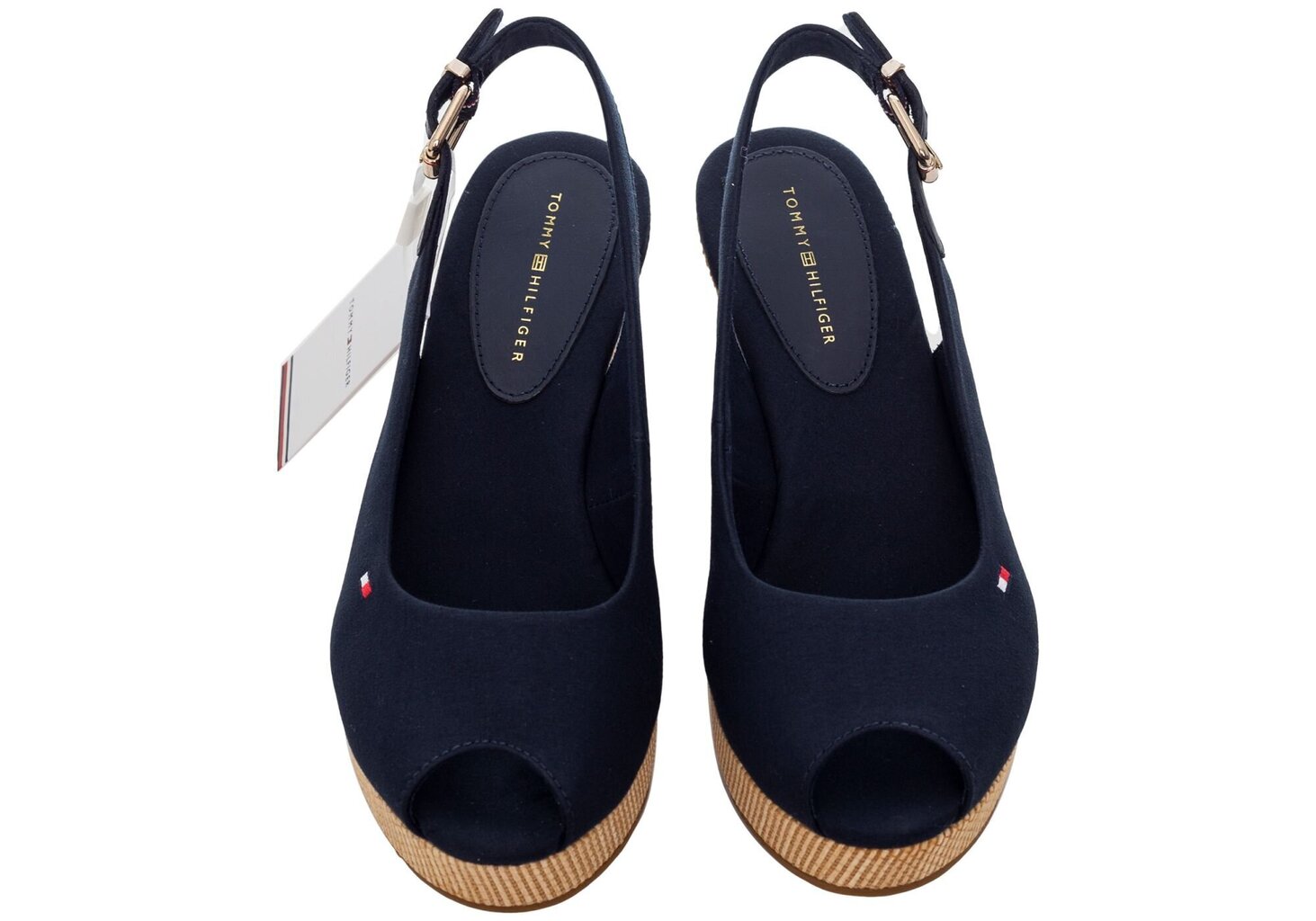 Naiste sandaalid Tommy Hilfiger ICONIC ELBA SLING BACK WEDGE NAVY FW0FW04788 DW5 15289 hind ja info | Naiste sandaalid | kaup24.ee