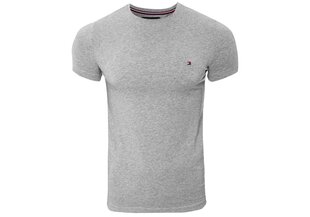 Meeste T-särk TOMMY HILFIGER CORE STRETCH SLIM VNECK TEE, hall 0867896625 501 цена и информация | Мужские футболки | kaup24.ee