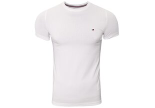 Мужская футболка TOMMY HILFIGER CORE STRETCH SLIM VNECK TEE, белая 0867896625 100 цена и информация | Мужские футболки | kaup24.ee