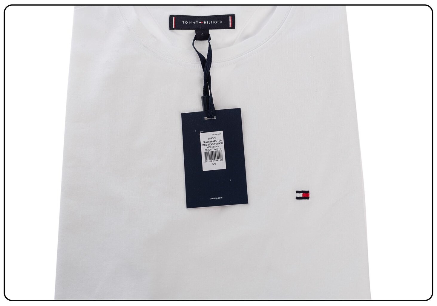 Meeste T-särk TOMMY HILFIGER CORE STRETCH SLIM VNECK TEE, valge 0867896625 100 hind ja info | Meeste T-särgid | kaup24.ee