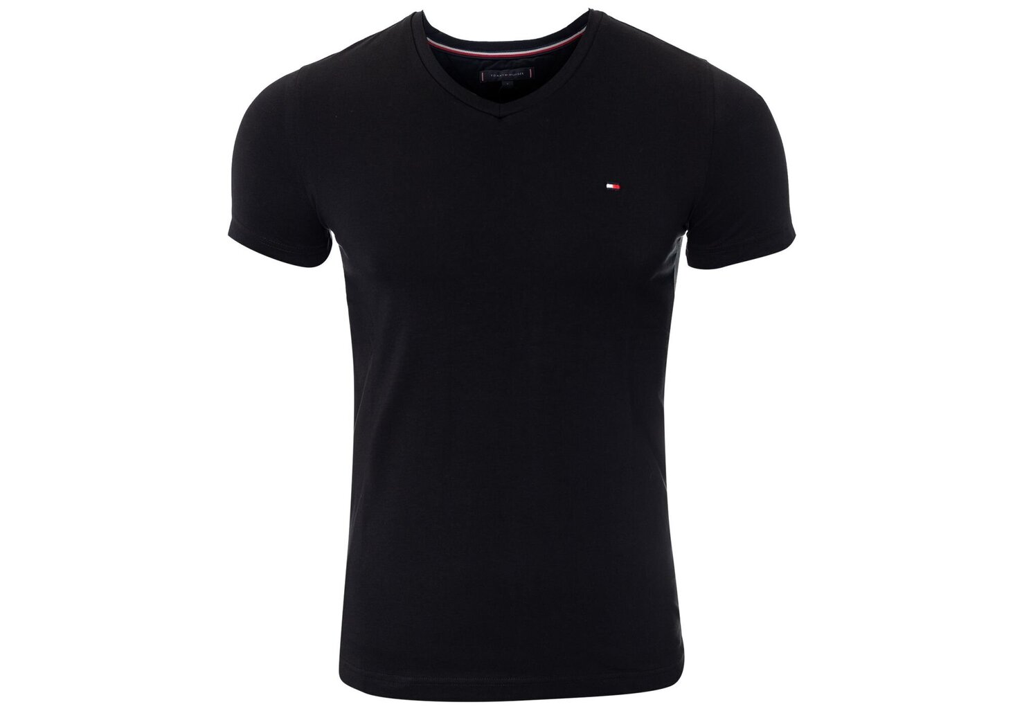 Meeste T-särk TOMMY HILFIGER CORE STRETCH SLIM VNECK TEE, must MW0MW02045 083 hind ja info | Meeste T-särgid | kaup24.ee