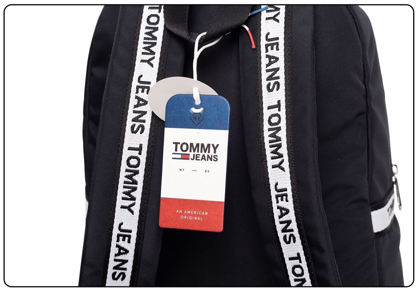 Seljakott Tommy Hilfiger TJM LOGO TAPE BACKPACK NYL BLACK AM0AM05913 0F5 37414 цена и информация | Meeste vöökotid, õlakotid | kaup24.ee