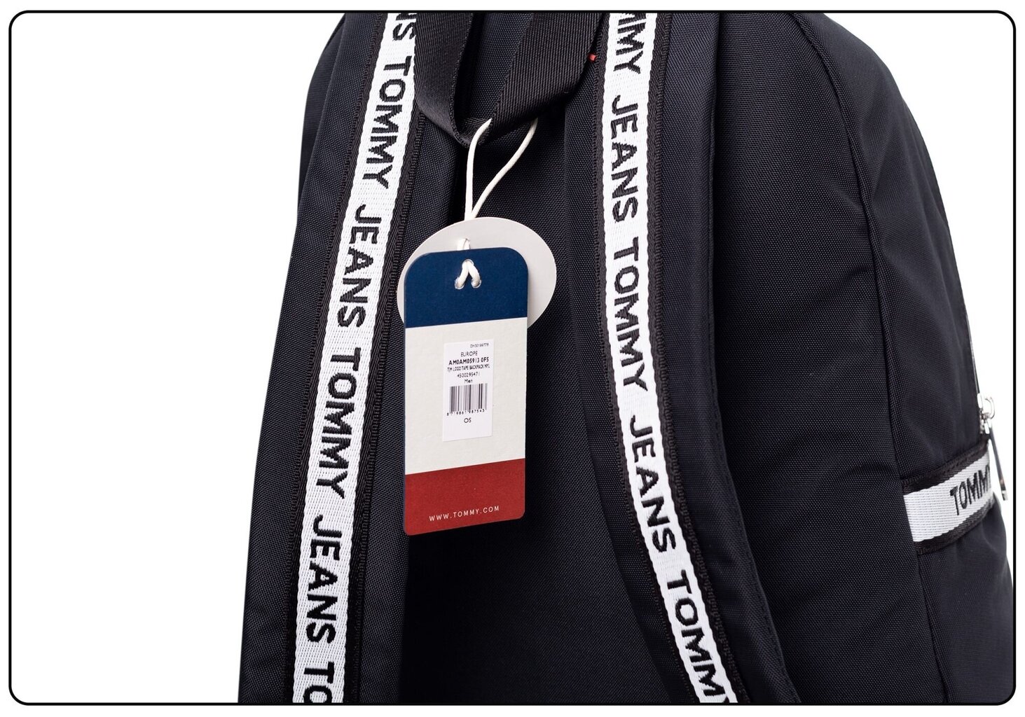 Seljakott Tommy Hilfiger TJM LOGO TAPE BACKPACK NYL BLACK AM0AM05913 0F5 37414 цена и информация | Meeste vöökotid, õlakotid | kaup24.ee