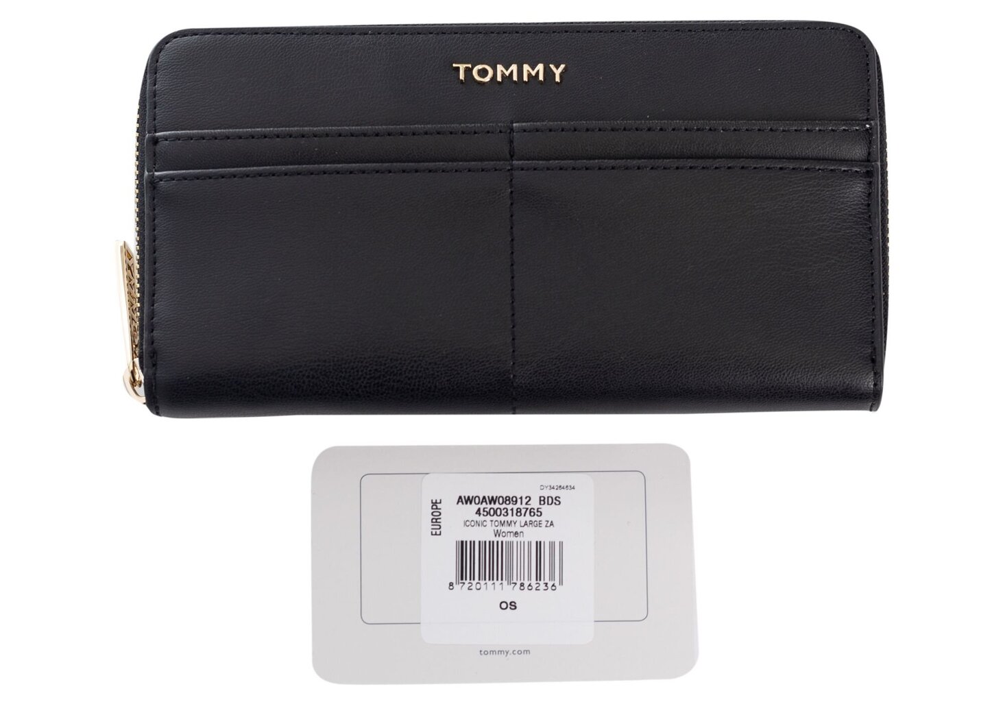 Naiste rahakott Tommy Hilfiger ICONIC TOMMY LARGE ZA BLACK AW0AW08912 BDS 37712 hind ja info | Naiste rahakotid | kaup24.ee