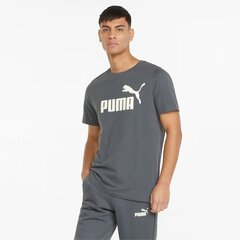 Meeste T-särk Puma 586667*39, hall / valge 4064535434323 hind ja info | Meeste T-särgid | kaup24.ee