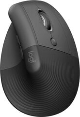 Juhtmevaba hiir Logitech Lift Vertical Ergonomic Mouse, must - 910-006473 цена и информация | Мыши | kaup24.ee