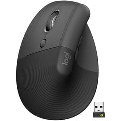 Juhtmevaba hiir Logitech Lift Vertical Ergonomic Mouse, vasakukäeline, must - 910-006474 цена и информация | Мыши | kaup24.ee