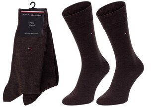 Мужские носки Tommy Hilfiger 2 пары, коричневые 371111 778 44445 цена и информация | Meeste sokid | kaup24.ee