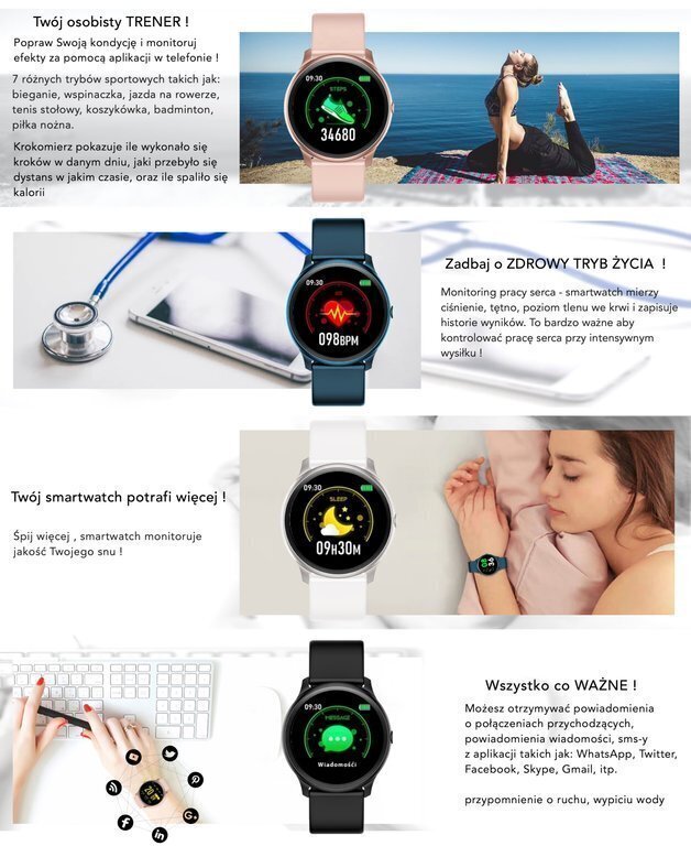 Rubicon RNCE40 Pink цена и информация | Nutikellad (smartwatch) | kaup24.ee