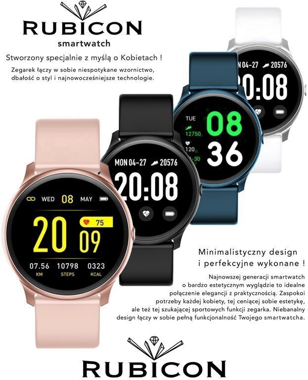 Rubicon RNCE40 Pink цена и информация | Nutikellad (smartwatch) | kaup24.ee