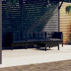 Комплект садовой мебели VidaXL, черный цена и информация | Комплекты уличной мебели | kaup24.ee