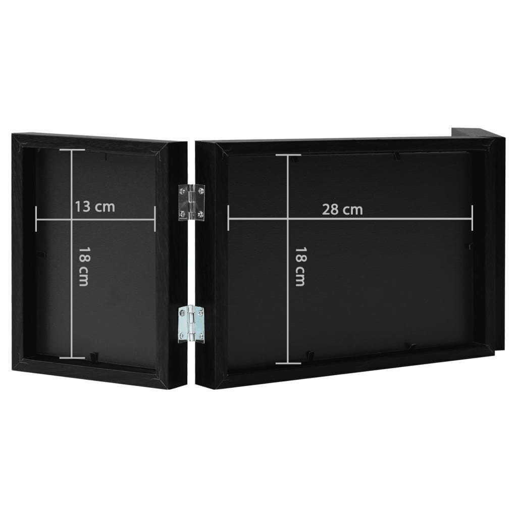 vidaXL kolm fotoraami, must, 28x18 cm + 2 x (13x18 cm) hind ja info | Pildiraamid | kaup24.ee