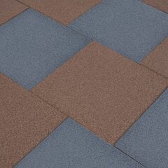 vidaXL põrandakaitsematid, 12 tk, kumm, 50 x 50 x 3 cm, hall kaina ir informacija | Террасный пол | kaup24.ee