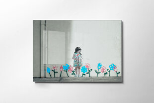 Картина из закаленного стекла Цветы цена и информация | Картины, живопись | kaup24.ee