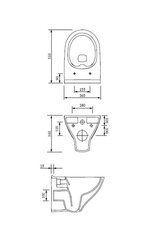 Seinale paigaldatav WC-pott Cersanit Mille Clean On hind ja info | WС-potid | kaup24.ee