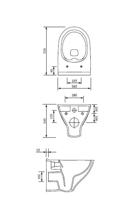 Seinale paigaldatav WC-pott Cersanit Mille Clean On hind ja info | WС-potid | kaup24.ee