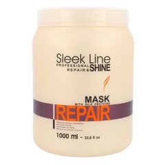 Taastav juuksemask siidi ekstraktiga Stapiz Sleek Line 1000 ml hind ja info | Maskid, õlid, seerumid | kaup24.ee