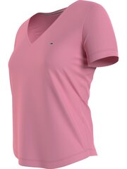 Naiste T-särk TOMMY HILFIGER, T-SHIRT TJW SLIM JERSEY V NECK PINK DW0DW09195 THE 44168 hind ja info | Naiste T-särgid | kaup24.ee