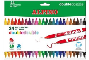 Viltpliiatsid Alpino Double, 24 värvi hind ja info | Kunstitarbed, voolimise tarvikud | kaup24.ee