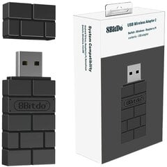 Adapter 8BitDo USB Wireles Bluetooth Adapter 2 (Windows, Switch, Mobile) hind ja info | USB jagajad, adapterid | kaup24.ee