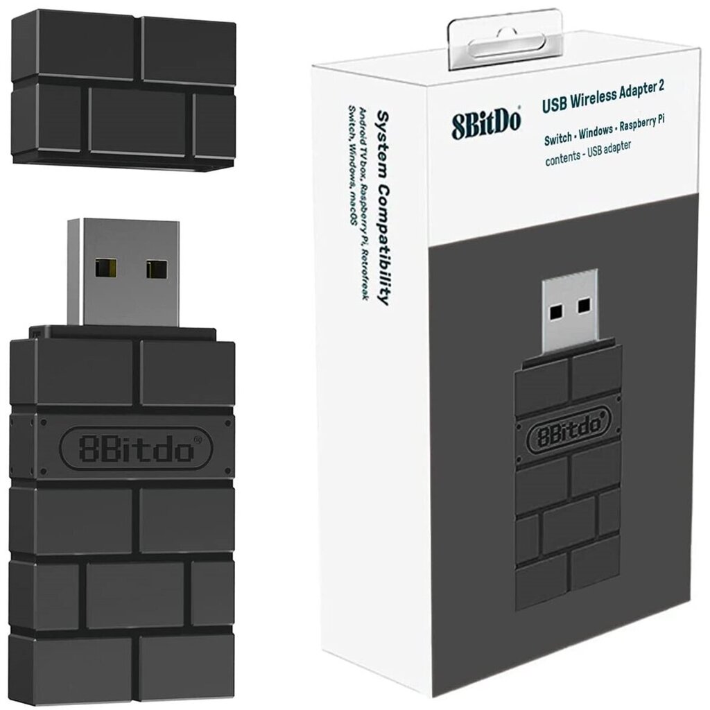 Adapter 8BitDo USB Wireles Bluetooth Adapter 2 (Windows, Switch, Mobile) цена и информация | USB jagajad, adapterid | kaup24.ee