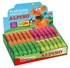 Plastiliin Alpino Neon, 24 värvi x 50g цена и информация | Принадлежности для рисования, лепки | kaup24.ee