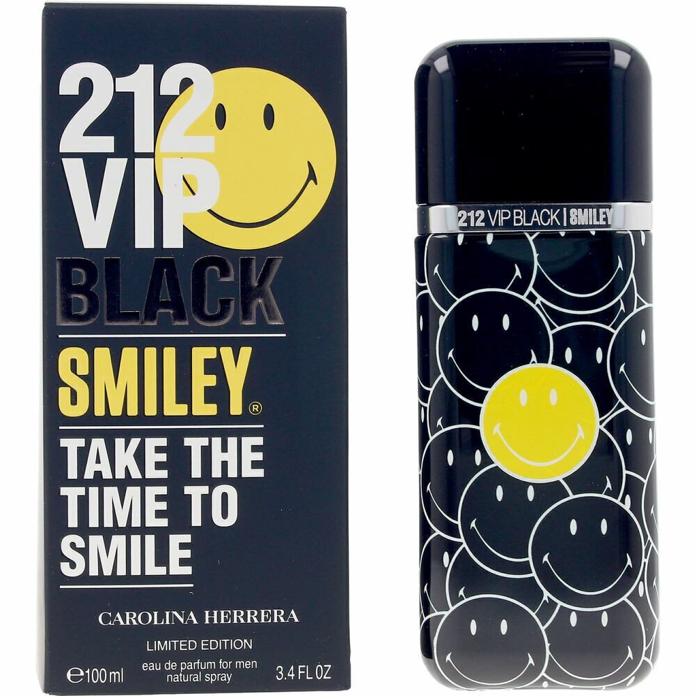 Meeste parfüüm Carolina Herrera 212 VIP Black Smiley EDP (100 ml) hind ja info | Meeste parfüümid | kaup24.ee