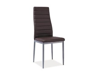 4 tooli komplekt H261 Bis Alu, pruun hind ja info | Söögilaua toolid, köögitoolid | kaup24.ee