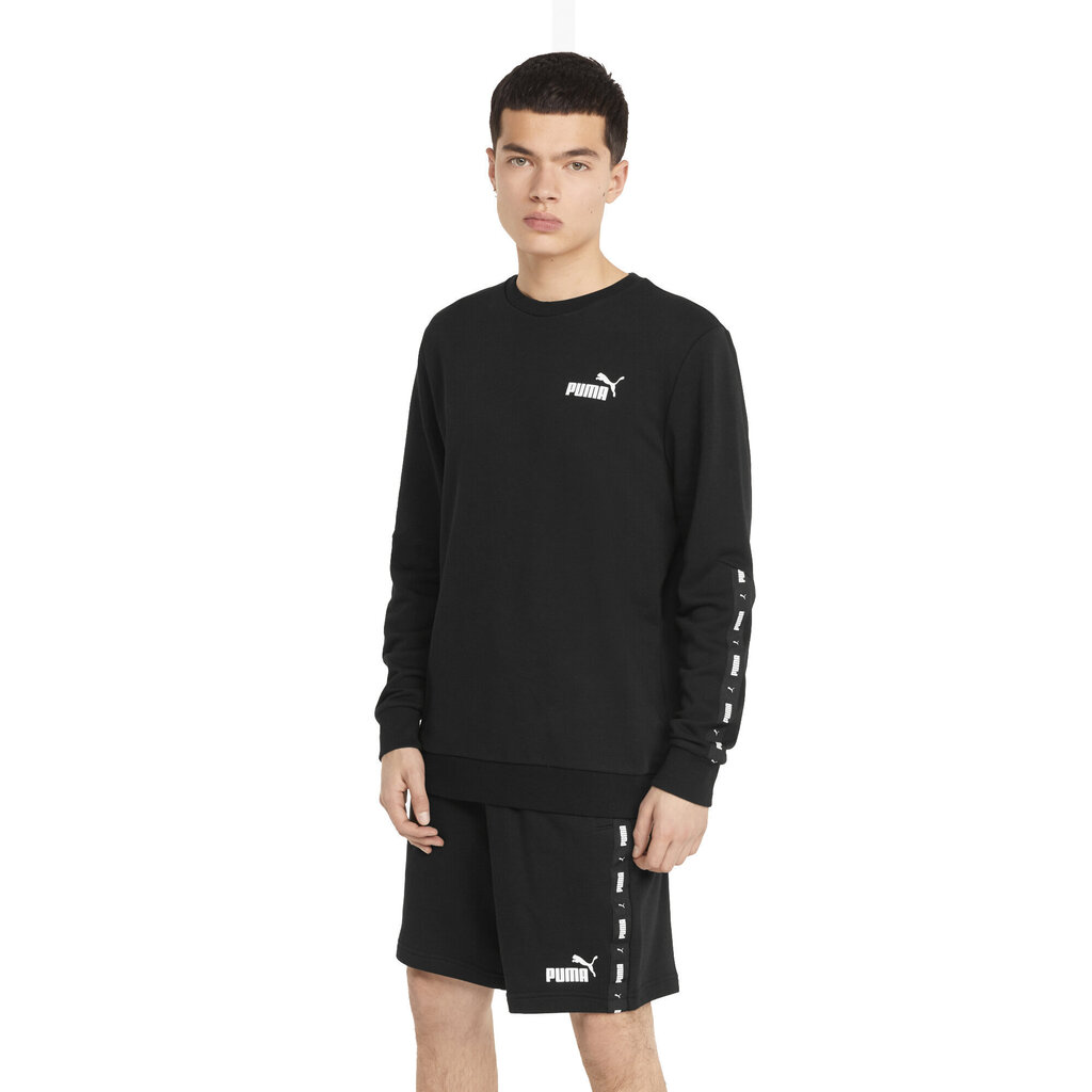 Meeste särk Puma ESS TAPE CREW, must, 847384 01 43117 цена и информация | Meeste T-särgid | kaup24.ee