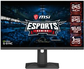 24,5" Full HD IPS mänguri monitor MSI Optix G251PF hind ja info | MSI Monitorid ja monitori kinnitused | kaup24.ee