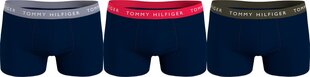 Tommy Hilfiger meeste bokserid, 3 paari, TRUNK WB NAVY UM0UM02324 0TD 43737 hind ja info | Meeste aluspesu | kaup24.ee