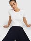 Tommy Hilfiger naiste T-särk T-SHIRT SLIM ROUND-NK TOP SS WHITE WW0WW27945 YBR 43713 цена и информация | Naiste T-särgid, topid | kaup24.ee