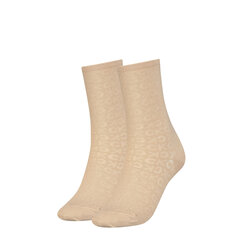 Женские носки Calvin Klein 2 пары, бежевые 701218937 002 44581 цена и информация | Женские носки | kaup24.ee