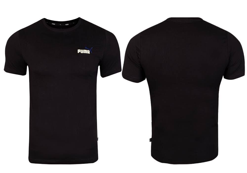 Meeste T-särk PUMA ESS EMBROLDERY LOGO TEE, must 587184 01 hind ja info | Meeste T-särgid | kaup24.ee