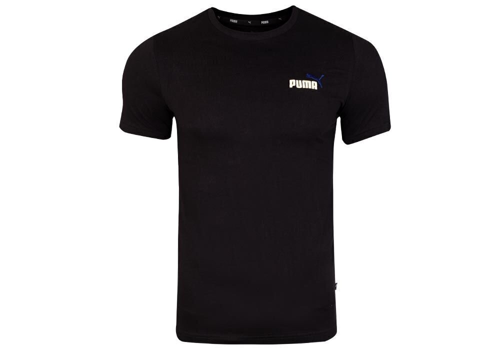 Meeste T-särk PUMA ESS EMBROLDERY LOGO TEE, must 587184 01 hind ja info | Meeste T-särgid | kaup24.ee