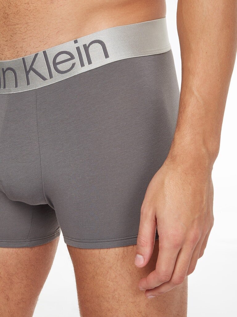 Meeste aluspüksid Calvin Klein TRUNK 3 paari, must/hall/türkiissinine 000NB3130A 13C 45692 цена и информация | Meeste aluspesu | kaup24.ee