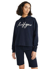 Naiste dressipluus Tommy Hilfiger RELAXED HILFIGER SCRIPT HOODIE NAVY WW0WW34479 DW5 45802 hind ja info | Naiste kampsunid | kaup24.ee