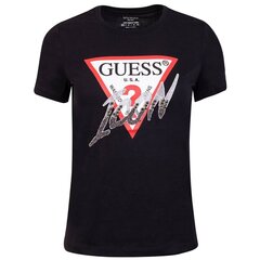 Женская футболка Guess T-SHIRT SS CN ICON TEE BLACK W2GI02I3Z11 JBLK 43528 цена и информация | Футболка женская | kaup24.ee