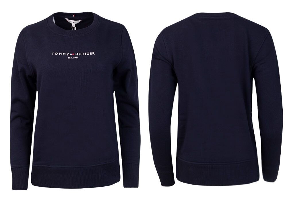 Naiste dressipluus TOMMY HILFIGER TH ESS HILFIGER C-NK SWEATSHIRT, tumesinine W0WW28220 DW5 цена и информация | Naiste kampsunid | kaup24.ee