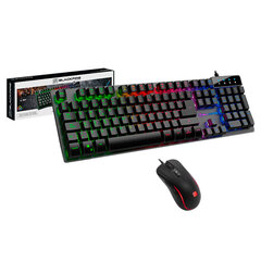 Игровая клавиатура и мышь Blackfire BFX-250 LED Чёрный цена и информация | Клавиатуры | kaup24.ee