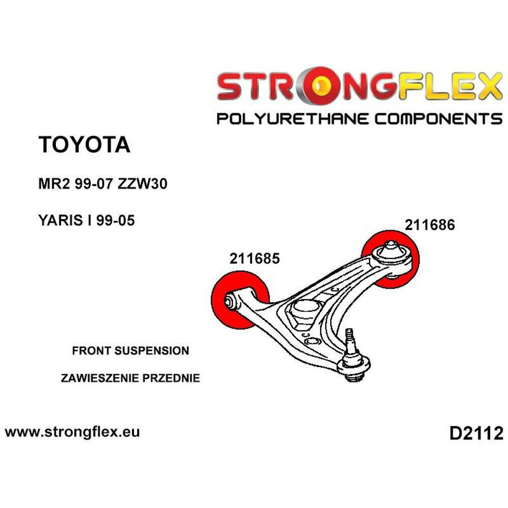 Silentblock Strongflex STF211685AX2 (2 pcs) hind ja info | Lisaseadmed | kaup24.ee