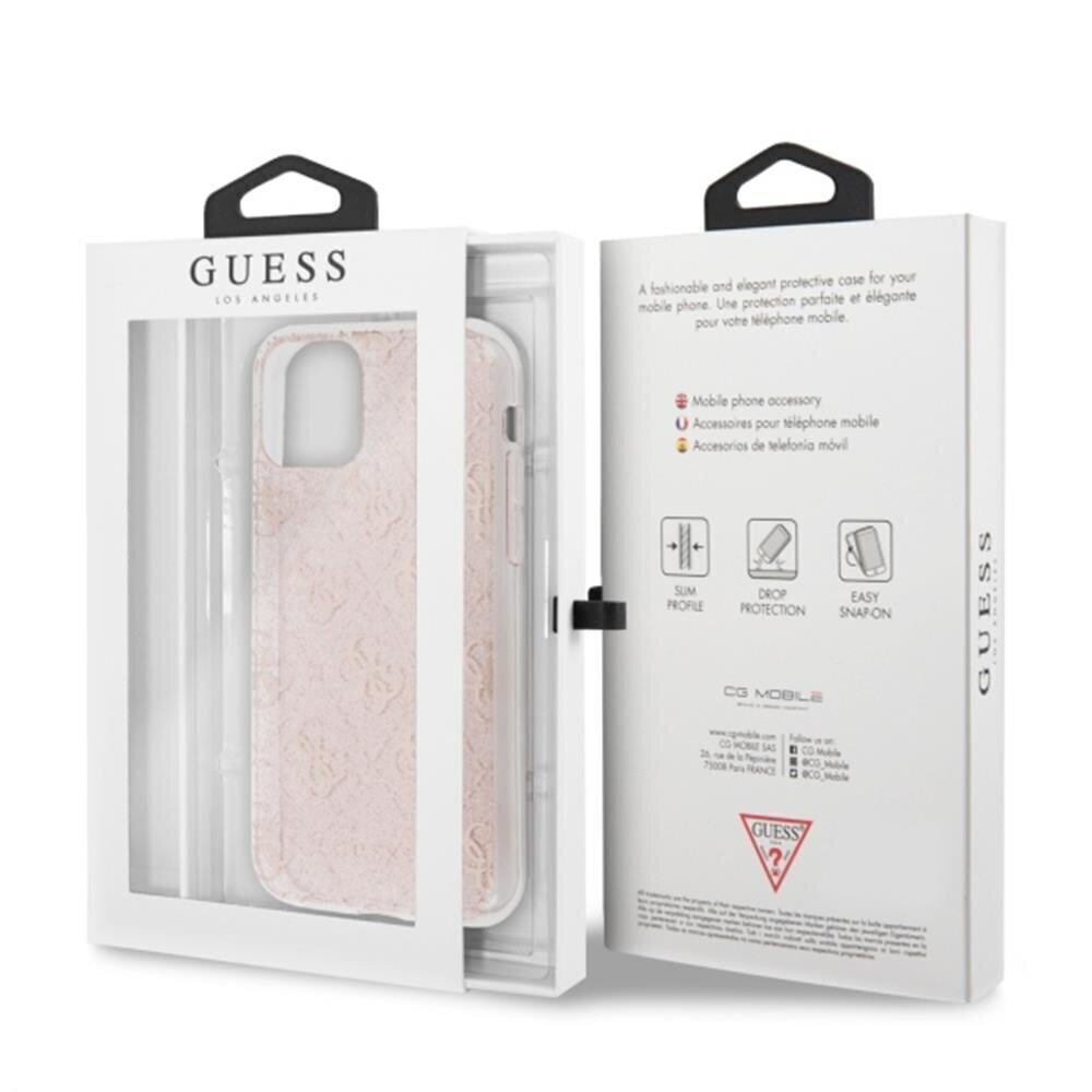 Guess case for Samsung Galaxy A72 GUHCA72PCU4GLPI pink hard case 4G Glitter hind ja info | Telefoni kaaned, ümbrised | kaup24.ee